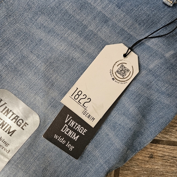 NEW NWT 1822 Vintage Denim Cropped Wide Leg Size 16 - Picture 3 of 6